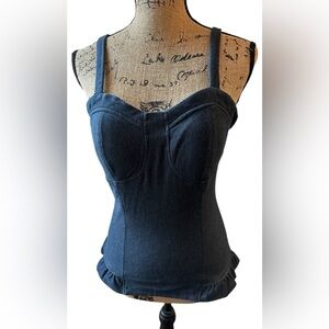 Weavers Denim Look Tank/Bustier